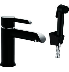 Смеситель для раковины Haiba HB12805-7 с гигиеническим душем, черный
