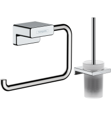 Набор Hansgrohe AddStoris Держатель туалетной бумаги 41771000 + Ершик 41752000 хром