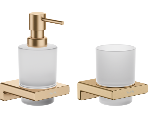 Набор Дозатор Hansgrohe AddStoris 41745140 шлифованная бронза + Стакан 41749140 шлифованная бронза