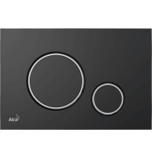 Кнопка смыва AlcaPlast Thin THIN M778 черный матовый / хром глянцевый