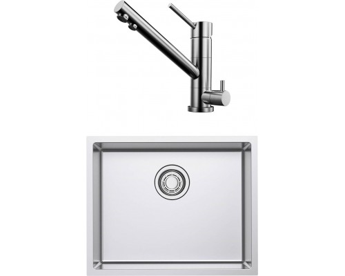 Комплект Мойка кухонная Omoikiri TADZAVA 54-U/I ULTRA-IN + Смеситель Tonami BN нержавеющая сталь