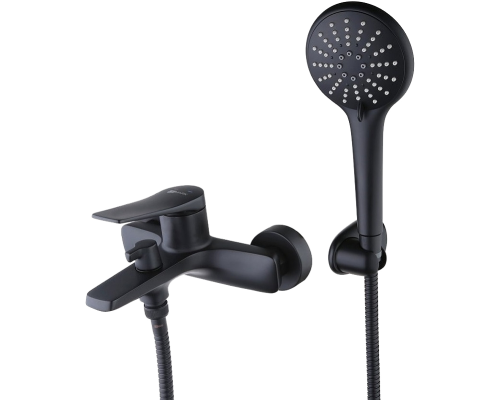 Смеситель для ванны с душем Lemark Bronx LM3714BL черный