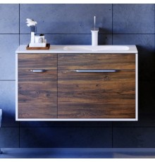 Тумба с раковиной Aqwella 5 stars Malaga 90 R крафт темный