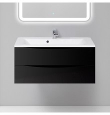 Тумба с раковиной BelBagno Marino 100 nero lucido