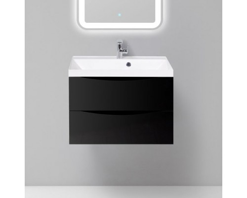 Тумба с раковиной BelBagno Marino 70 nero lucido