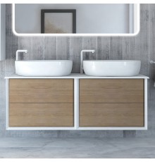 Тумба с раковиной Cezares Bellagio 140 со столешницей rovere tabacco