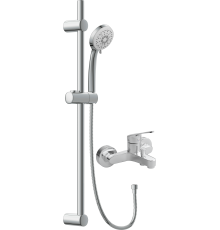 Смеситель для ванны с душем MEGA Delta MG-SRN100 + Душевой гарнитур Cersanit Vibe 63067 хром
