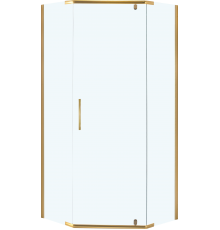 Душевой уголок Niagara Nova NG-6434-08 GOLD, 100x100 профиль желтое золото, стекло прозрачное