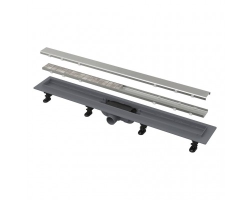 Водоотводящий желоб AlcaPlast с порогами для перфорированной решетки или решетки под кладку плитки APZ19 650 мм (APZ19-650)