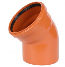 Sinikon НПВХ 22120.R.B Отвод D160 x 45° для нар. канализации (22120.R.B)