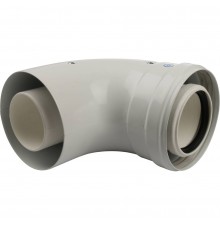 Конденсационный угол STOUT 90° DN60/100 м/п с инспекционным окном PP-FE SCA-8610-010090 (SCA-8610-010090)