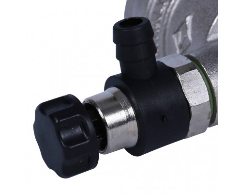 Кран шаровой BUGATTI Oregon с дренажем и воздухоотводчиком, (ручка-рычаг алюминий) внут-внут резьба 3/4 (03300024)