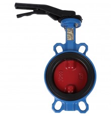 Затвор поворотно-дисковый Tecofi VPI4448 DN 100 PN 16 межфланцевый с ручкой из чугуна EPDM (VPI4448-02EP0100)