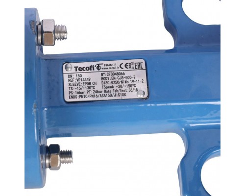 Затвор поворотно-дисковый Tecofi VPI4449 DN 150 PN 16 EP из чугуна (VPI4449-02EP0150) Затвор поворотно-дисковый Tecofi VPI4449 DN 150 PN 16 EP из чугуна (VPI4449-02EP0150)