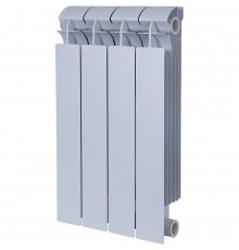 Радиатор биметаллический Global STYLE PLUS 500 4 секции боковое подключение (цвет cod.08 grigio argento opaco metallizzato 2676 (серый)) 155268 (155268)
