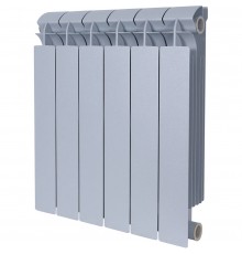 Радиатор биметаллический Global STYLE PLUS 500 6 секций боковое подключение (цвет cod.08 grigio argento opaco metallizzato 2676 (серый)) 155269 (155269)