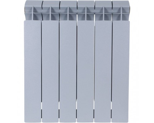 Радиатор биметаллический Global STYLE PLUS 500 6 секций боковое подключение (цвет cod.08 grigio argento opaco metallizzato 2676 (серый)) 155269 (155269)