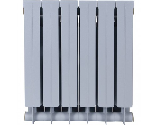 Радиатор биметаллический Global STYLE PLUS 500 6 секций боковое подключение (цвет cod.08 grigio argento opaco metallizzato 2676 (серый)) 155269 (155269)