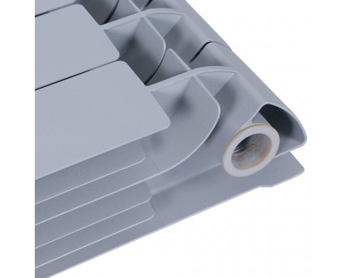 Радиатор биметаллический Global STYLE PLUS 500 6 секций боковое подключение (цвет cod.08 grigio argento opaco metallizzato 2676 (серый)) 155269 (155269)