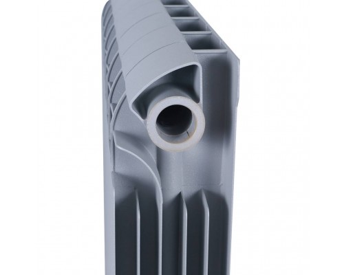 Радиатор биметаллический Global STYLE PLUS 500 8 секций боковое подключение (цвет cod.08 grigio argento opaco metallizzato 2676 (серый)) 155270 (155270)