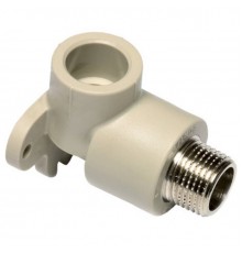 Колено Ekoplastik ППР с наруж. металл. резьбой и настен. крепл. 20х1/2x90° (SNKE02020X)