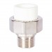 Муфта комбинированная Pro Aqua d=20-1/2 PP-R разъемная (американка) УСИЛЕННАЯ НР Белая (PA21008S)