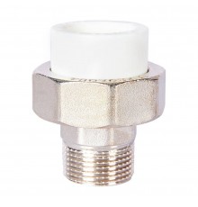 Муфта комбинированная Pro Aqua d=25-3/4 PP-R разъемная (американка) УСИЛЕННАЯ НР Белая (PA21014S)