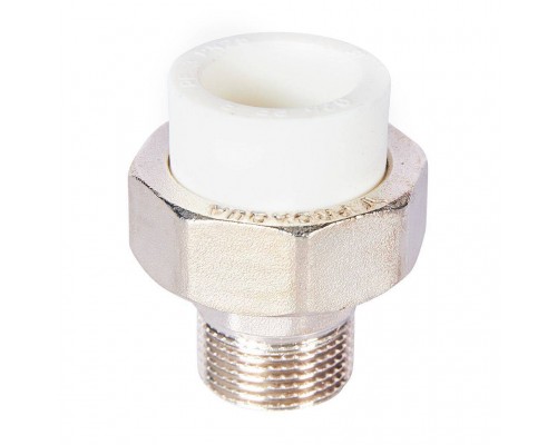 Муфта комбинированная Pro Aqua d=25-3/4 PP-R разъемная (американка) УСИЛЕННАЯ НР Белая (PA21014S) Муфта комбинированная Pro Aqua d=25-3/4 PP-R разъемная (американка) УСИЛЕННАЯ НР Белая (PA21014S)