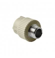 Муфта комбинированная Pro Aqua d=38066 PP-R НР Серая (PA23010PG)
