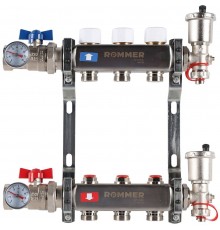 Коллектор из нержавеющей стали в сборе без расходомеров ROMMER 3 выхода (RMS-3210-000003)