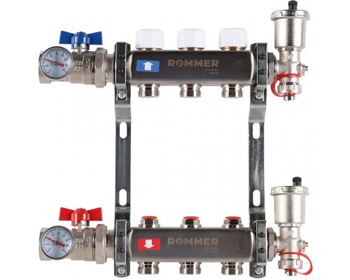 Коллектор из нержавеющей стали в сборе без расходомеров ROMMER 3 выхода (RMS-3210-000003) Коллектор из нержавеющей стали в сборе без расходомеров ROMMER 3 выхода (RMS-3210-000003)