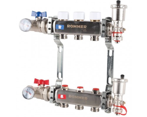 Коллектор из нержавеющей стали в сборе без расходомеров ROMMER 3 выхода (RMS-3210-000003) Коллектор из нержавеющей стали в сборе без расходомеров ROMMER 3 выхода (RMS-3210-000003)