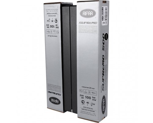 Радиатор биметаллический RIFAR SUPReMO 500 4 секции боковое подключение (цвет Антрацит) 4RS50-4-AN (4RS50-4-AN)