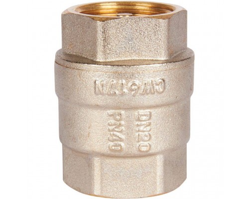 Клапан обратный пружинный муфтовый с металлическим седлом ROMMER RVC-0001-000020 3/4 (RVC-0001-000020) Клапан обратный пружинный муфтовый с металлическим седлом ROMMER RVC-0001-000020 3/4 (RVC-0001-000020)