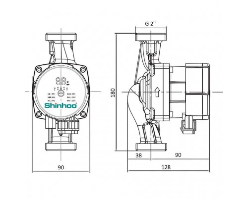 Циркуляционный насос SHINHOO MASTER S 32-6 180 (71111006) Циркуляционный насос SHINHOO MASTER S 32-6 180 (71111006)