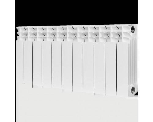 Радиатор биметаллический STOUT TITAN 350 11 секций боковое подключение (белый RAL 9016) SRB-3310-035011 (SRB-3310-035011)