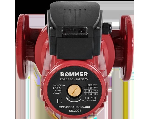 Насос циркуляционный фланцевый трехскоростной ROMMER 50-120F 380V RPF-0003-50120380 (RPF-0003-50120380) Насос циркуляционный фланцевый трехскоростной ROMMER 50-120F 380V RPF-0003-50120380 (RPF-0003-50120380)