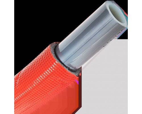 Труба STOUT SPI-0003-003244 32х4,4 (бухта 50 метров) PEX-a из сшитого полиэтилена с кислородным слоем, серая в теплоизоляции (красная) (SPI-0003-003244)