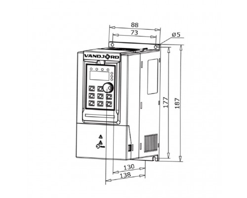 Преобразователь частоты Vandjord CUE10-4TR75B-E-NP 0,75kW 52111004 (52111004) Преобразователь частоты Vandjord CUE10-4TR75B-E-NP 0,75kW 52111004 (52111004)