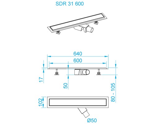 Душевой трап RGW SDR-31B