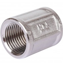 Муфта TIEMME ВВ никелированная 1/2х1/2 для стальных труб резьбовой (1500136)