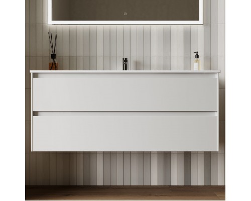 Тумба с раковиной Sancos Cento 120 см белый глянец
