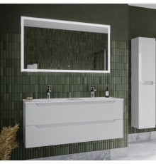 Мебель для ванной комнаты Sancos Norma 2.0 двойная 120 см, белый глянец