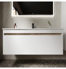 Тумба с раковиной Sancos Smart 120 см белый глянец