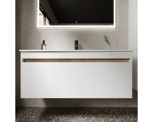 Тумба с раковиной Sancos Smart 120 см белый глянец