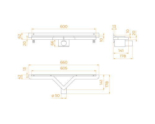 Душевой трап RGW SDR-60