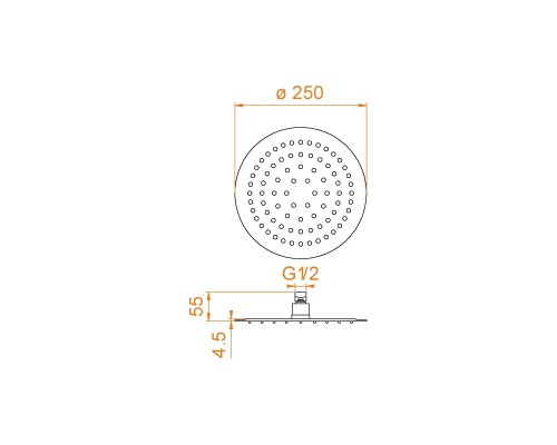 Верхний душ 3D круглый RGW SP-81