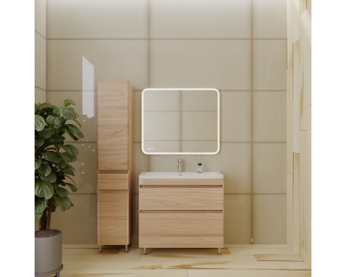 Мебель для ванной комнаты Style Line Атлантика 90 Люкс Plus, напольная, ясень перламутр