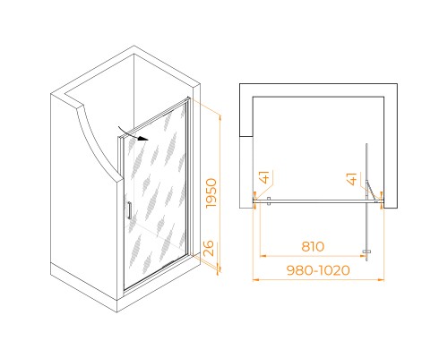 Душевая дверь RGW SV-05 1000 Душевая дверь RGW SV-05 1000
