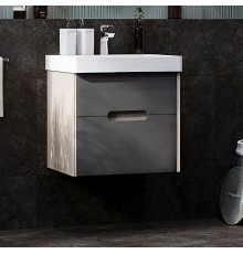 Тумба с раковиной AQUATON Оливия 55, грей/дуб ойстер